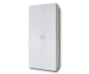 Stella Trading BASE, Armadio classico in 3 diverse dimensioni, versatile, ante a battente, bianco, 80 x 177 x 52 cm, L x A x P