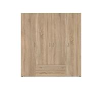 Stella Trading BASE, Armadio classico in 3 diverse dimensioni, versatile, ante a battente, effetto rovere sonoma, 160 x 177 x 52 cm, L x A x P