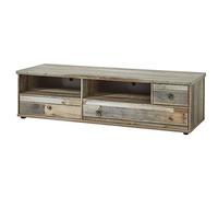 Stella Trading, Bonanza, Mobile TV vintage effetto legno driftwood, mobile rétro, per il vostro soggiorno, 162 x 43 x 52 cm (larghezza x altezza x profondità)