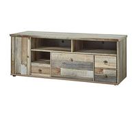 Stella Trading, Bonanza, Mobile TV vintage effetto legno driftwood, mobile rétro, per il vostro soggiorno, 162 x 61 x 52 cm (larghezza x altezza x profondità)