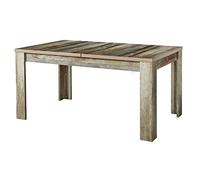 Stella Trading, Bonanza, Tavolo da pranzo in stile vintage, legno driftwood, allungabile, stile rétro, per soggiorno e sala da pranzo, 160 240 x 76 x 90 cm (larghezza x altezza x profondità)