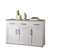 Stella Trading, Credenza in larice Siberiano, Rovere San Remo, cassettiera in Stile Rustico Molto capiente per Il Soggiorno, 140 x 88 x 46 cm (Larghezza x Altezza x profondità)
