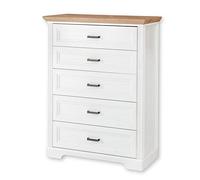 Stella Trading Gelsomino Jasmin Chiaro, Effetto, cassettiera in Stile Rustico con cassetti e Molto Spazio, ingegnerizzato, Legno di Pino/Rovere Artisan, Kommode 5