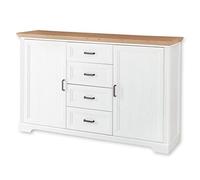 Stella Trading Gelsomino Jasmin, credenza Chiaro, Effetto, comò in Stile Rustico con cassetti e Molto Spazio, ingegnerizzato, Legno di Pino/Rovere Artisan, 165 x 102 x 41 cm