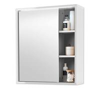 Stella Trading Greece, armadietto Illuminazione a LED, Colore Bianco, Specchio da Bagno con Molto Spazio, Legno ingegnerizzato, Spiegelschrank