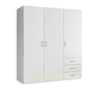 Stella Trading HARRY, Guardaroba bianco, Versatile armadio con 3 ante battenti per la camera da letto, 150 x 176 x 51 cm (larghezza x altezza x profondità)
