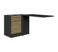 Stella Trading Jazz, Mobile Moderno da Cucina con Piano di Lavoro, Effetto, spazioso mobiletto angolare con Molto Spazio, Legno ingegnerizzato, Antracite/Rovere Artisan, Eckschrank