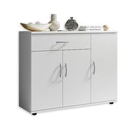 Stella Trading Lilly-Credenza Moderna con cassetto e Molto Spazio per Soggiorno, Sala da Pranzo e corridoio, Colore: Bianco, Legno ingegnerizzato, Kommode 3