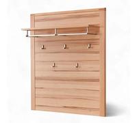 Stella Trading Nature One - Pannello appendiabiti in faggio centrale, parzialmente massiccio, certificato FSC, moderno, con gancio da parete, 90 x 110 x 29 cm (larghezza x altezza x profondità)