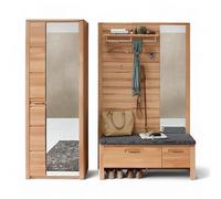 Stella Trading Nature One - Set appendiabiti moderno in faggio, 209 x 201 x 40 cm (larghezza x altezza x profondità)