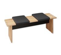 Stella Trading Panchina in Rovere Certificazione FSC, Colore Moderna Panca per Il Vostro Salotto e Sala da Pranzo, ingegnerizzato Altesche Materiale: Legno plastica, Old Artisan Oak/Nero, Sitzbank