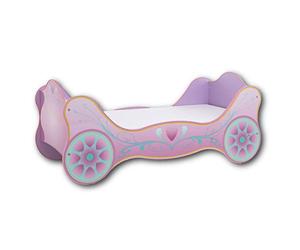 Stella Trading SISSY Lettino per bambine con superficie di 90 x 200 cm - Carrozza reale come letto per piccole principesse, 94 x 90 x 214 cm (larghezza x altezza x profondità)