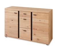 Stella Trading Sonos-Comò con cassetti in Legno Massiccio di Quercia Anticata, Certificazione FSC, con Molto Spazio, Frassino ingegnerizzato Metallo Plastica, Altesche/Old Artisan Oak, Kommode 2
