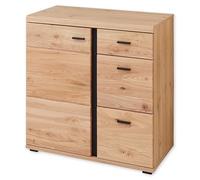 Stella Trading Sonos-Comò con cassetti in Legno Massiccio di Quercia Anticata, Certificazione FSC, con Molto Spazio, Frassino ingegnerizzato Metallo Plastica, Altesche/Old Artisan Oak, Kommode 1