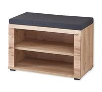 Stella Trading Sonos - Set appendiabiti moderno in legno anticato massiccio, effetto rovere antico certificato FSC, 5 pezzi per il vostro ingresso, 270 x 203 x 40 cm (larghezza x altezza x profondità)
