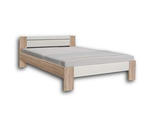 Stella Trading, Vega, Letto futon elegante, 140 x 200 cm, confortevole per camera dei ragazzi, letto matrimoniale, rovere Sonoma, 204 x 145 x 68 cm, bianco