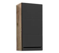 Stella Trading Vista-Armadietto pensile per Il Bagno, Effetto Quercia, Colore: Nero, Legno ingegnerizzato Plastica, Hängeschrank