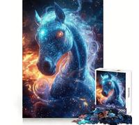 Stellar Phantom︰ Il Cavallo Cosmico Puzzle da 1000 Pezzi per Adolescenti Gioco di Logica Chiara Passatempo Rilassante Taglio Perfetto Regalo Classico 50x75cm