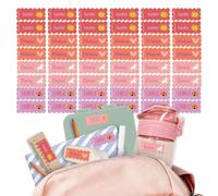 Stellasticker - Adesivi con bordo ondulato per bambini - Etichette personalizzabili con nome e icona - Impermeabile e resistente - Ideale per la scuola e l'asilo - 40 pezzi 42x19mm - (Sunset)