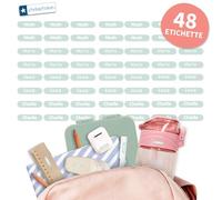 Stellasticker - Etichette nome personalizzabili mini - adesivi impermeabili con nome per bambini e adulti - perfetti per scuola, ufficio o casa - 20x4 mm - colorati e resistenti(Menta, 48)