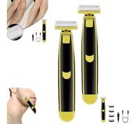 Stellaya - Stellaya Shaver, Stellaya Full Body Washed Wet & Dry Shaver con 4 tipi di pettini di lunghezza limitata, rasoio impermeabile per l'igiene maschile, Stellaya Electric Hair Trimmer (2pcs)