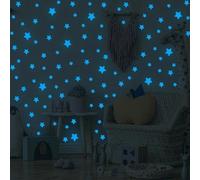 Stelle adesive 3D che si illuminano al buio per soffitto, decorazioni per parete, soffitto, decorazione per stanza, regalo di compleanno (blu, 3 cm)