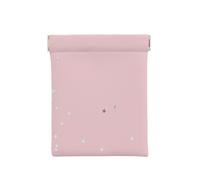 Stelle bianche rosa stampate, Spremere il portafoglio superiore da donna Borsa portaoggetti Piccola portamonete Portamonete