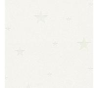Si Illumina Al Buio Stars Carta da Parati Bianco - AS Creation 324401 Nuovo