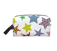Stelle colorate luminose, organizer per cosmetici di grande capacità, borsa da viaggio per il trucco da donna