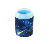 Stelle del cielo stellato riutilizzabile tazza di pulizia della zampa spazzola in silicone morbido animali domestici toelettatura forniture per cani e gatti di piccola taglia media