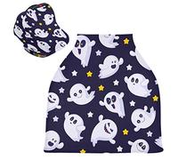 Stelle Di Halloween Fantasma Felice Passeggino Tettoia Copri Seggiolino Copertura Infermieristica Auto per Bambini per L'Allattamento Al Seno Morbido Traspirante Elastica Tettuccio