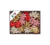 Stelle di nastro ecocarta - 15 mm x diam. 6,5 cm - fantasie assortite natale - B