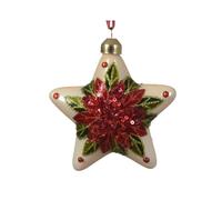 Stelle di Natale da Appendere con decorazioni Set da 2