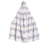 Stelle e Felice Festa del Papà Stampa Halloween Mantello con Cappuccio Costume Mantello per Festa, Carnevale, Esposizione Comica, Mascherata - Unisex Adulto