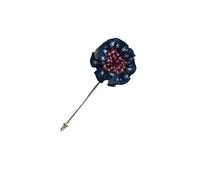 Stelle e strisce Patriottico Rosetta Spilla da Risvolto Fiore USA Rosso Bianco Blu Fiore all'occhiello Matrimonio Tutti i giorni America Mens Accessorio Moda, Small, Tessuto, Senza pietra