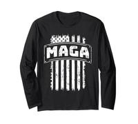 Stelle e strisce repubblicane MAGA Presidente politico 47 ° Maglia a Manica