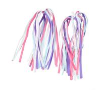 Stelle filanti colorate per manubrio di bici per bambini, per bici e scooter, decorazione per bici da equilibrio, giallo e rosa, 25 cm (viola rosa)