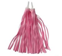 Stelle filanti per manubrio della bicicletta per bambini, impugnature con nappe per scooter, bici da equilibrio, accessori colorati per equitazione svolazzanti (rosa)