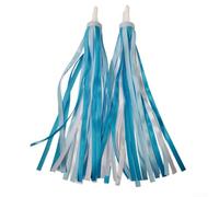 Stelle filanti per manubrio di biciclette e scooter, nappe in plastica progettate per adattarsi alla maggior parte dei modelli e migliorare il divertimento di guida (blu)