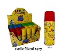 Stelle Filanti Spray Bombolette 90ml Colorate Super Getto Carnevale