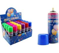 Stelle Filanti Spray Multi Colore Colori Assortiti Bombolette Stelle Filanti Spray Colorate Festa Party Carnevale in 6 Colori Assortiti Scherzi di Carnevale Bambini Ragazzi Adulti (12, Bombolette)