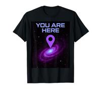 Stelle Galaxy Science Viola Sei Qui SciFi Space Geek Maglietta