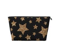 Stelle luminose in oro e bronzo, Borsa da toilette Borsa per trucco Borsa per cosmetici Borsa da toilette da viaggio portatile