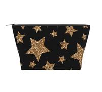 Stelle luminose in oro e bronzo, Borsa da toilette Borsa per trucco Borsa per cosmetici Borsa da toilette da viaggio portatile