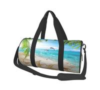 Stelle marine Beach Sea Palms stampate, Borsone da viaggio di grande capacità Borsa rotonda Borsa da viaggio sportiva Borsa da viaggio Borsa da fitness