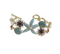 Stelle marine Bracciale Moda Gioielli Mare Temi Bracciale Bracciale Perline Gioielli Cozze Ciondolo Collana Lega Texture Per Le Donne Donne Accessori, necklace, come descritto, come descritto