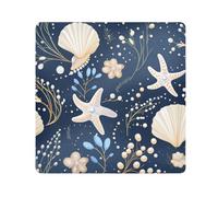 Stelle marine conchiglie panno per fotocamera, quadrati magici autoadesivi panno per obiettivo fotocamera antigraffio protezione lente trucco borsa panno 35,1 x 35,1 cm, Multicolore, 17.7x17.7in,
