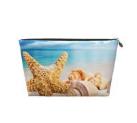 Stelle Marine E Conchiglie Sulla Spiaggia, Borsa da toilette Borsa per trucco Borsa per cosmetici Borsa da toilette da viaggio portatile