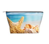 Stelle Marine E Conchiglie Sulla Spiaggia, Borsa da toilette Borsa per trucco Borsa per cosmetici Borsa da toilette da viaggio portatile