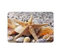 Stelle marine e conchiglie sulla spiaggia stampa antiscivolo tappeto da bagno zerbino grande tappeto durevole soggiorno tappeto per ingresso camera da letto arredamento taglia unica
